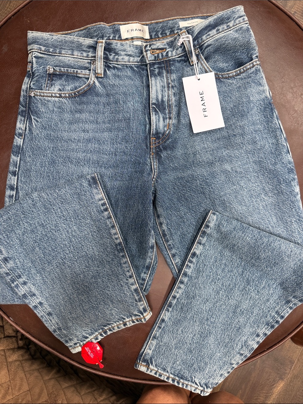 Frame The Candle Denim Light Wash Straight-Leg Jeans